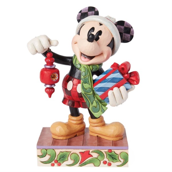 Jim Shore, Disney Traditions, Jim Shore Disney, 6015737, Christmas Magic Mickey Mouse, Weihnachtszauber Micky Maus, limited Edition Mickey, Jim Shore Disneyfigur, Jim Shore Figur