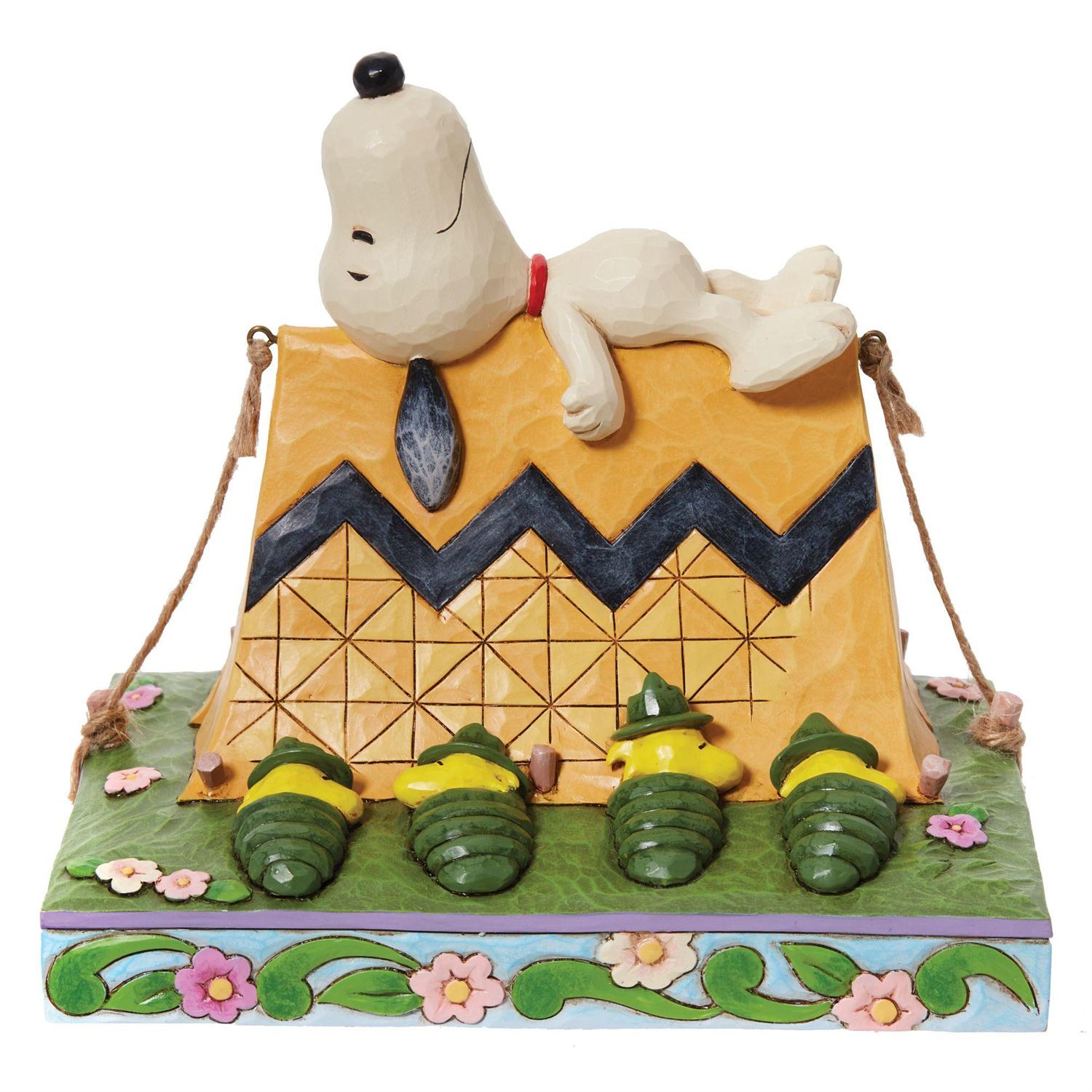 Charly Brown und Snoopy Camping Aufkleber - .de
