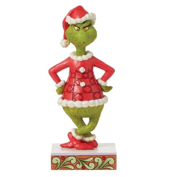 Jim Shore, Der Grinch, The Grinch, 6015222, Grinch Figur, Grinch mit Händen auf den Hüften, Grinch with Hands on Hips, Grinch Weihnachtsdekoration, Grinch Weihnachtsfigur