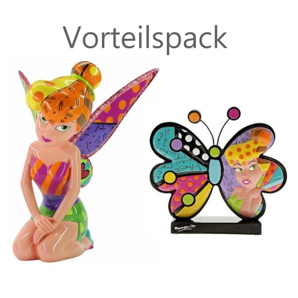 Vorteilspack Tinker Bell sitzend + Icon Schmetterling - Disney Romero Britto 6003344