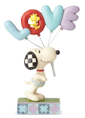 Peanuts, Peanuts by Jim Shore, Jim Shore Peanuts, Peanuts, 6001291, Snoopy, Woodstock, Love is in the Air, Snoopy with LOVE Balloon, Snoopy und Woodstock mit LOVE-Luftballons, Heartwood Creek