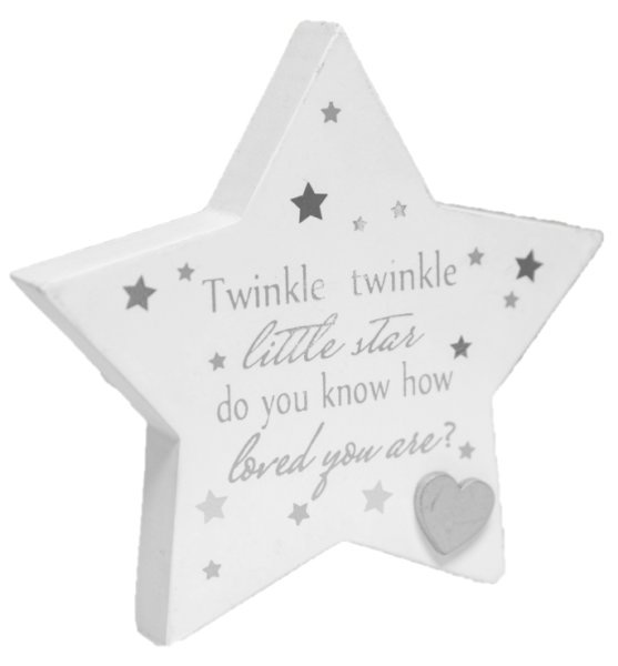 CG1419, Widdop, Twinkle Twinkle Little Star, Weißer Stern, Twinkle Twinkle Little Star do you know how loved you are, Geburt. frischgebackene Eltern, Babyparty, Babyshower, Babygeschenk