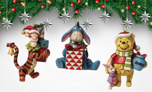 Weihnachtsanhänger Winnie Puuh, Tigger und I-Aah - Set mit 3 Stück / Disney Traditions by Jim Shore