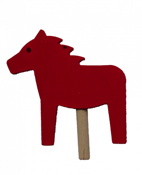 Sebastian Design, Candlering, Kerzenring, Skandinavischer Holzkranz, Skandinavische Kerzenringe, rotes Pferd, Pferd rot, 10-522-120