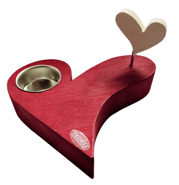 Herz Teelichthalter inkl Herzstecker / Steckfiguren für Kerzenringe von Sebastian Design