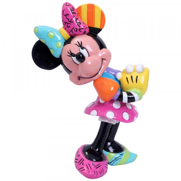 Romero Britto, Pop-Art aus Miami, Blushing Minnie Mouse, errötende Minnie Maus Minifigur