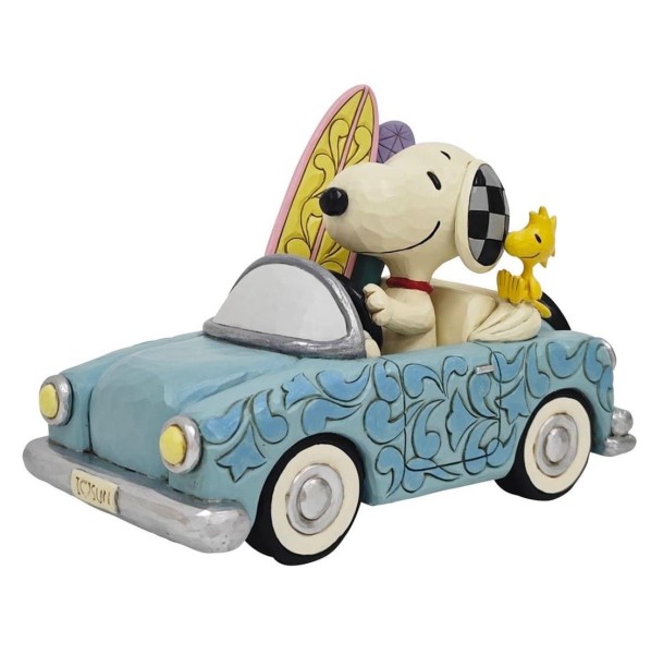 Sunny Drives and Surfing Waves Snoopy im Auto mit Surfbrett - Peanuts by Jim Shore 6016272