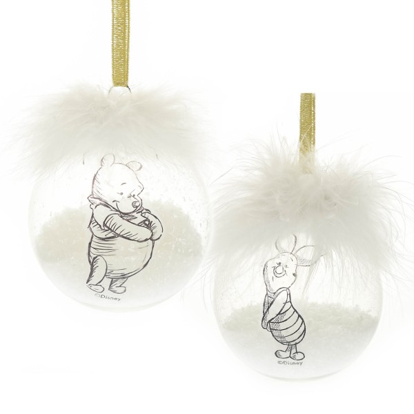 Widdop, Disney Weihnachtskugel, XM9940, Winnie Pooh Weihnachtskugel, Winnie Puuh Weihnachtskugel, Feder-Weihnachtskugel Disney Weihnachten, Winnie the Pooh Bauble, Piglet Weihnachtskugel