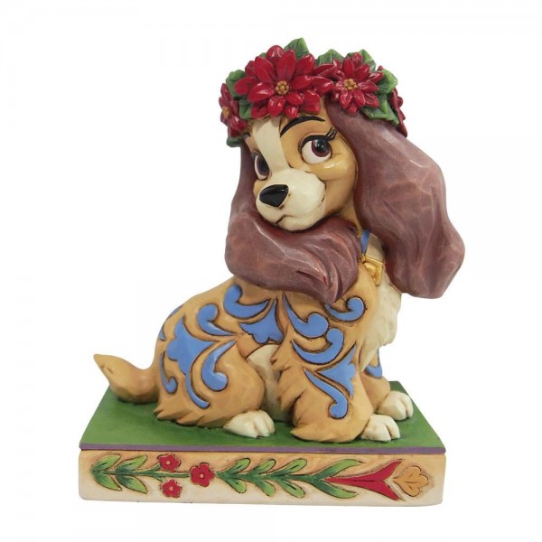 Disney Traditions, Jim Shore, Jim Shore Disney, 6010876, Christmas Lady, Susi & Strolch, Lady and the Tramp, Jim Shore Disney Traditions, Jim Shore Disney Figur, Disney Traditions Weihnachten