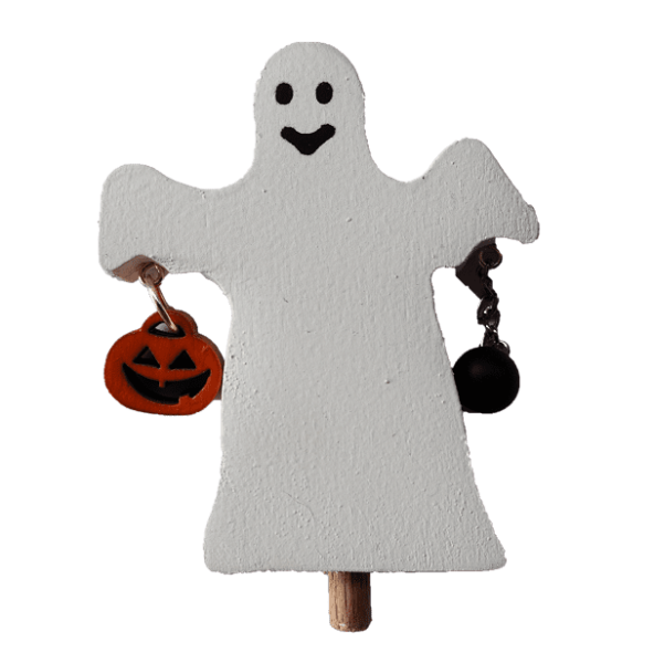 Halloween - Gespenst Archibald Steckfigur für Kerzenringe von Sebastian Design