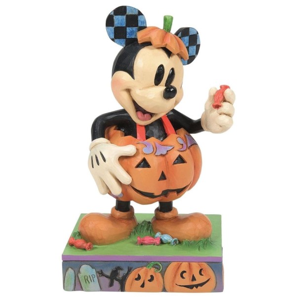 Disney Traditions, Jim Shore, Jim Shore Disneyfigur, 6014353, Mick-O-Lantern, Halloween Mickey Mouse, Micky Maus, Pumpkin, Kürbis, Jim Shore Disney, Disney Halloween, Jim Shore Halloween, 