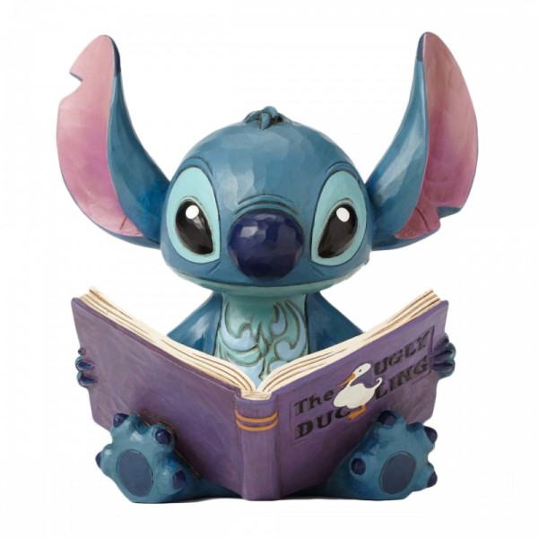 Disney Traditions, Jim Shore, Disneyfigur, Stitch, 4048658, Stitch mit Märchenbuch, Finding a Family, Jim Shore Figur, Lilo und Stitch