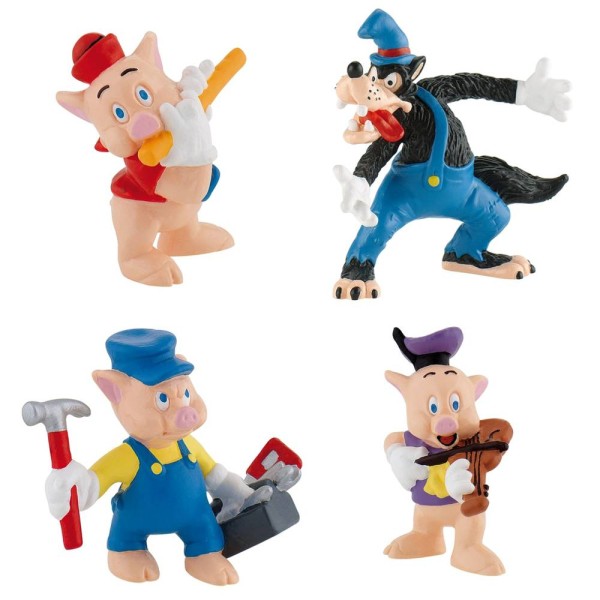 Die drei kleinen Schweinchen - Set mit 4 Figuren / Walt Disney by Bullyland