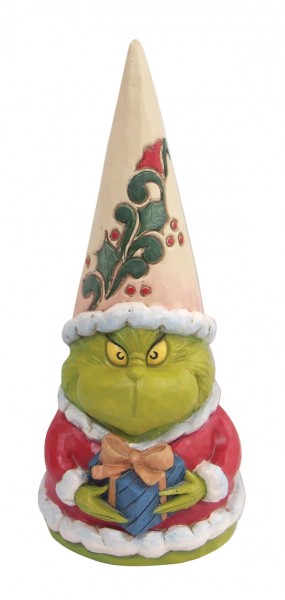 Jim Shore, Heartwood Creek, The Grinch Collection, Grinch, Grinch with Present Gnome, Grinch mit Geschenk Wichtel, Grinch WIchtel, 6009201, The Grinch by Jim Shore, Dr. Seuss