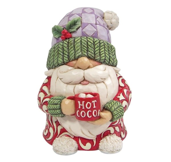 Jim Shore, Heartwood Creek, Jim Shore Santa, 6015473, A Cup of Christmas Cheer Gnome, Hot Chocolate Gnome, Kakao Wichtel, Zwerg, Jim Shore Weihnachtsfigur