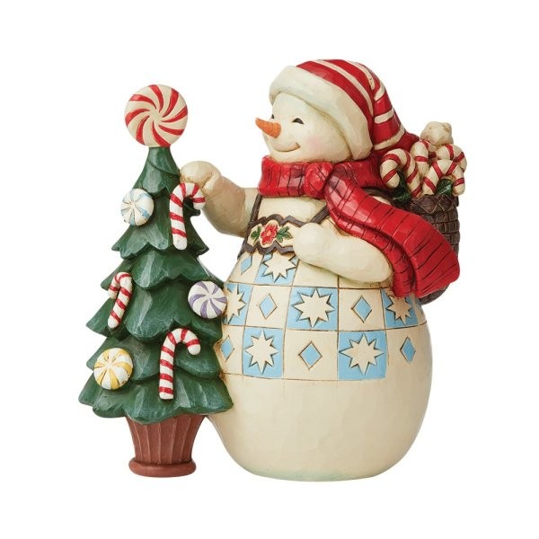 Jim Shore, Heartwood Creek, Jim Shore Heartwood Creek, Heartwood Creek by Jim Shore, 6009590, Sweet Christmas Traditions, Candy Christmas Snowman, Jim Shore Snowman, Heartwood Creek Snowman, Jim Shore Schneemann