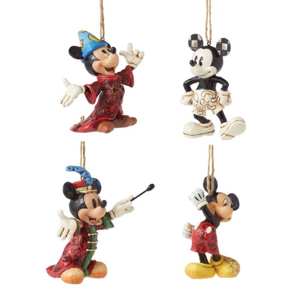 Jim Shore, Disney Traditions, Jim Shore Disney, 6013565, Mickey Mouse Christmas Ornaments, Micky Maus Weihnachtsanhänger, Jim Shore Disneyfigur, Jim Shore Weihnachtsfigur
