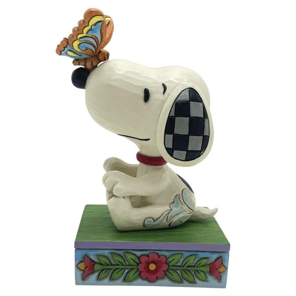 hore, Peanuts, Peanuts by Jim Shore, The Perfect Landing, Snoopy mit Schmetterling,6016264, Snoopy Figur