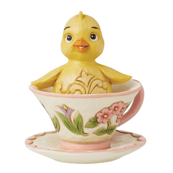 Jim Shore, Heartwood Creek, 6016367, Mini Chick in Teacup, Küken in Teetasse, Jim Shore Figur, Geschenkidee, Mitbringsel, Jim Shore Osterfigur