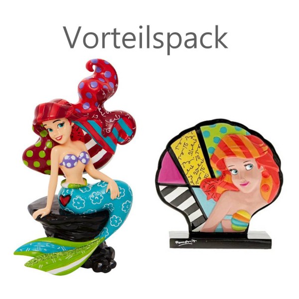 Vorteilspack Arielle / Ariel Figur & Muschel-Icon- Disney Romero Britto 6009052