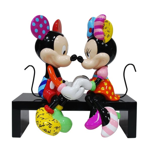 Disney Britto, Romero Britto, 6016311, Mickey & Minnie Love, Micky und Minnie Liebe, Micky und Minnie auf der Parkbank