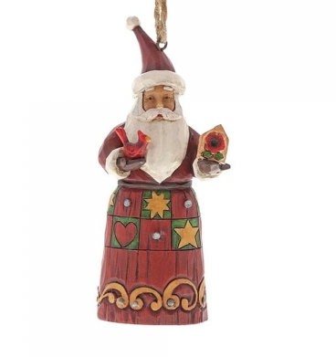 Heartwood Creek, Jim Shore, Folklore Santa with Birdhouse Ornament, Weihnachtsmann, Anhänger