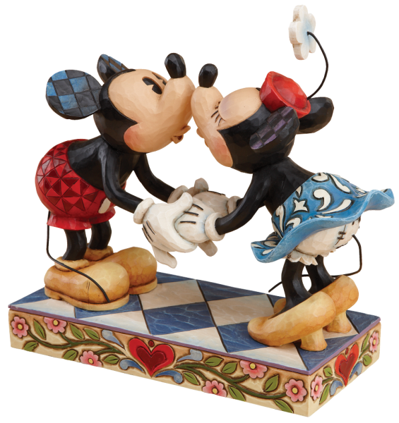 Disney Traditions, Jim Shore, Jim Shore Disney, Jim Shore Disneyfigur, Jim Shore Disney Figur, 4013989, Smooch for my Sweetie, Mickey and Minnie, Micky und Minnie, Küsschen für meinen Schatz