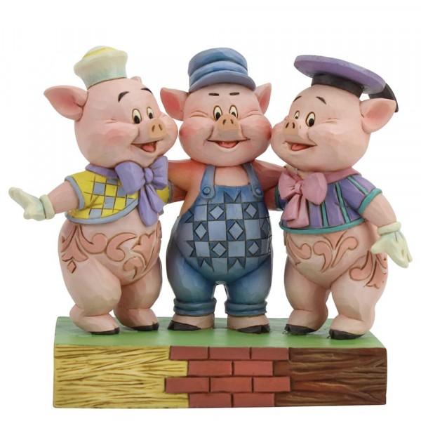 Disney Traditions, Jim Shore, Squealing Siblings, The Three Little Pigs, Die drei kleinen Schweinchen, 6005974