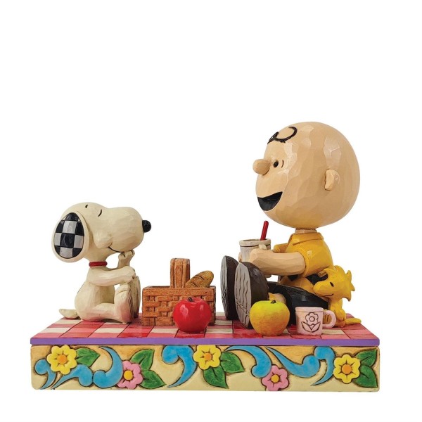 Jim Shore, Peanuts, Peanuts by Jim Shore, 6014346, Picnic Pals, Snoopy Woodstock und Charlie Brown Picknick, Snoopy Woodstock and Charlie Brown Picnic, Jim Shore Peanuts